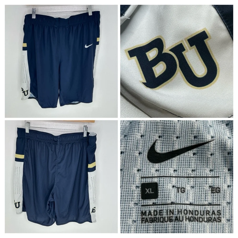 Nike Dri-FIT Elite Bethel University BU Team Issue Shorts XL Navy Minnesota 34x9